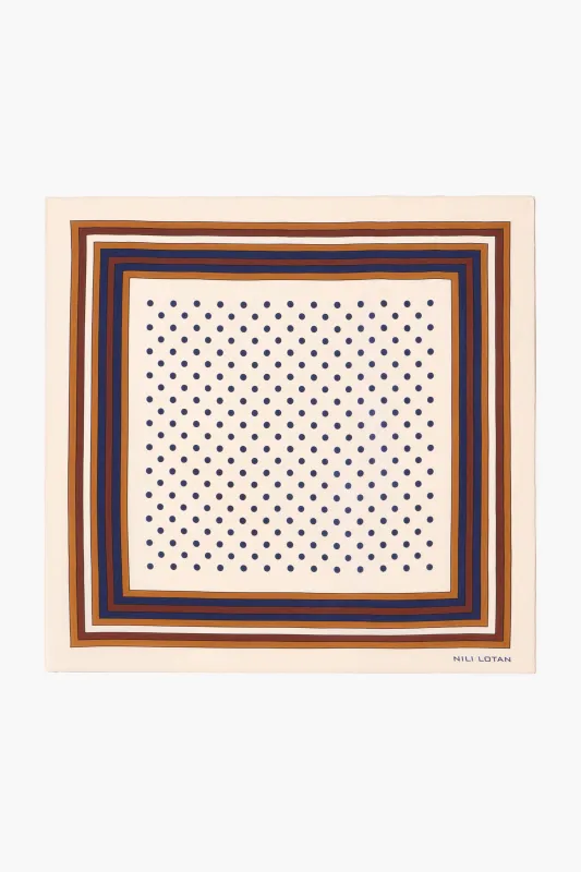 VINTAGE POLKA DOT SILK SCARF made by Nili Lotan
