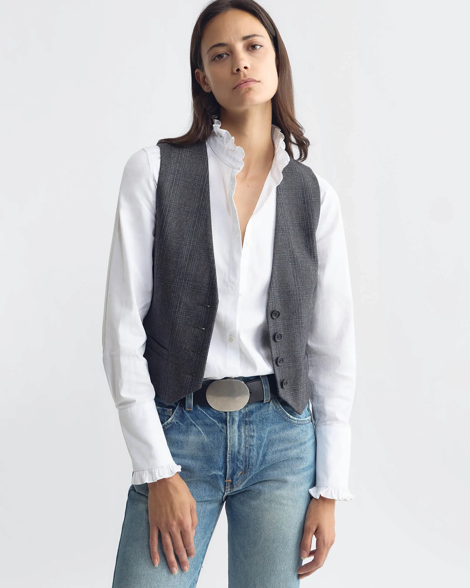 ISMAEL TAILORED VEST sold by Nili Lotan product image thumbnail 2