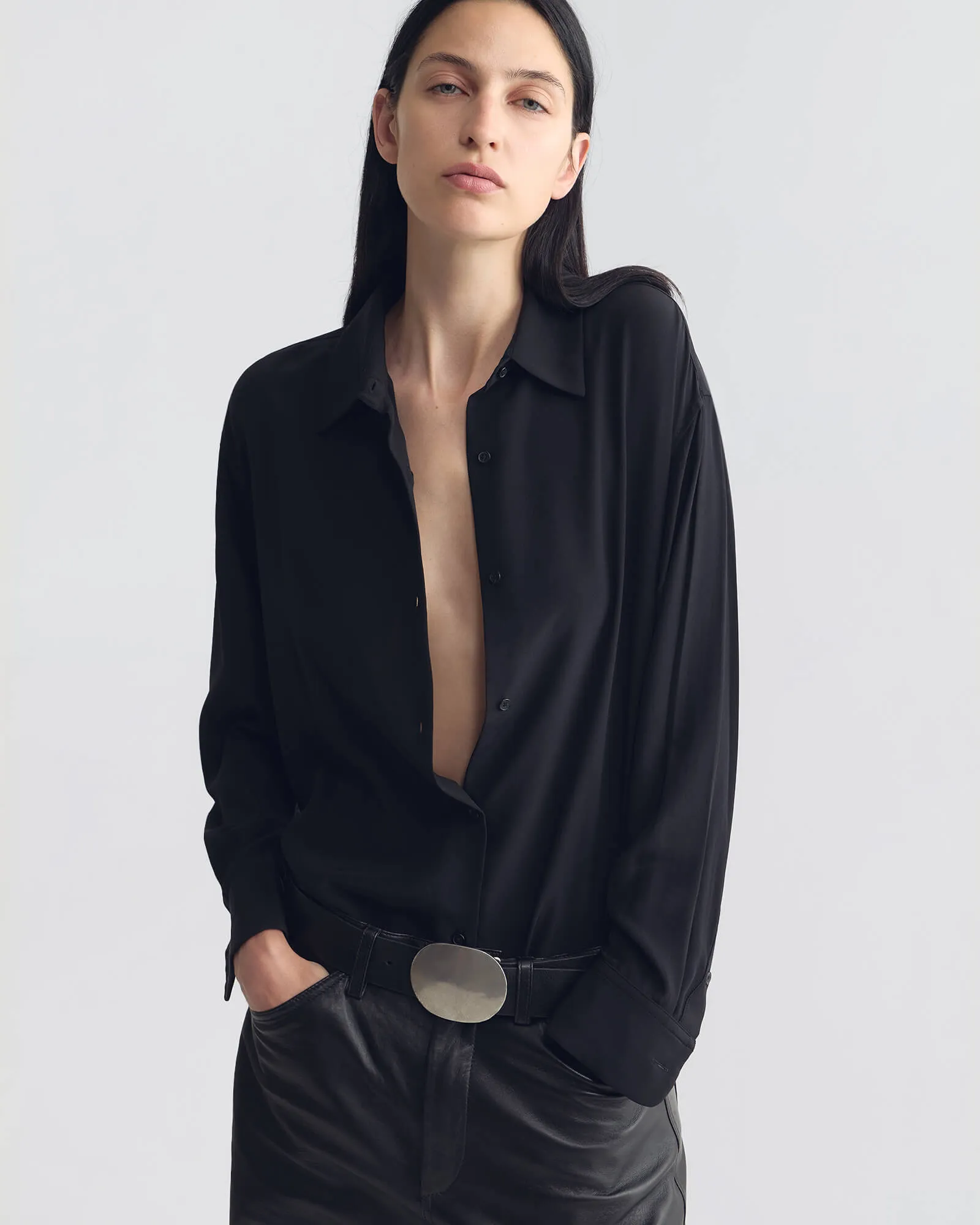 THELMA SILK SHIRT sold by Nili Lotan