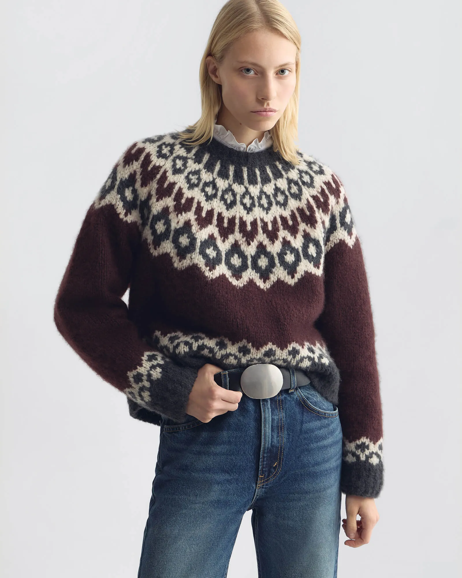 ISALINE FAIR ISLE SWEATER sold by Nili Lotan product image thumbnail 5