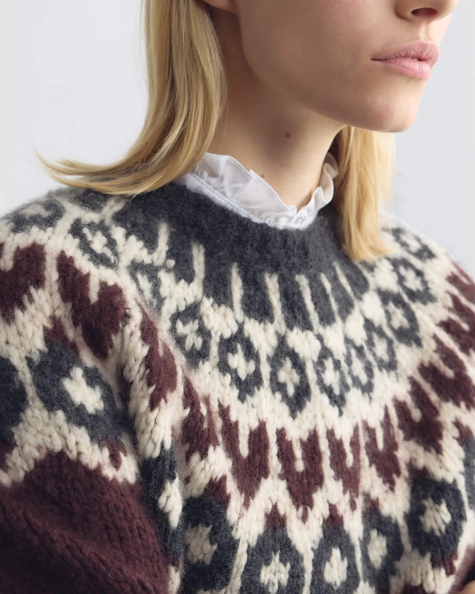 ISALINE FAIR ISLE SWEATER sold by Nili Lotan product image thumbnail 3