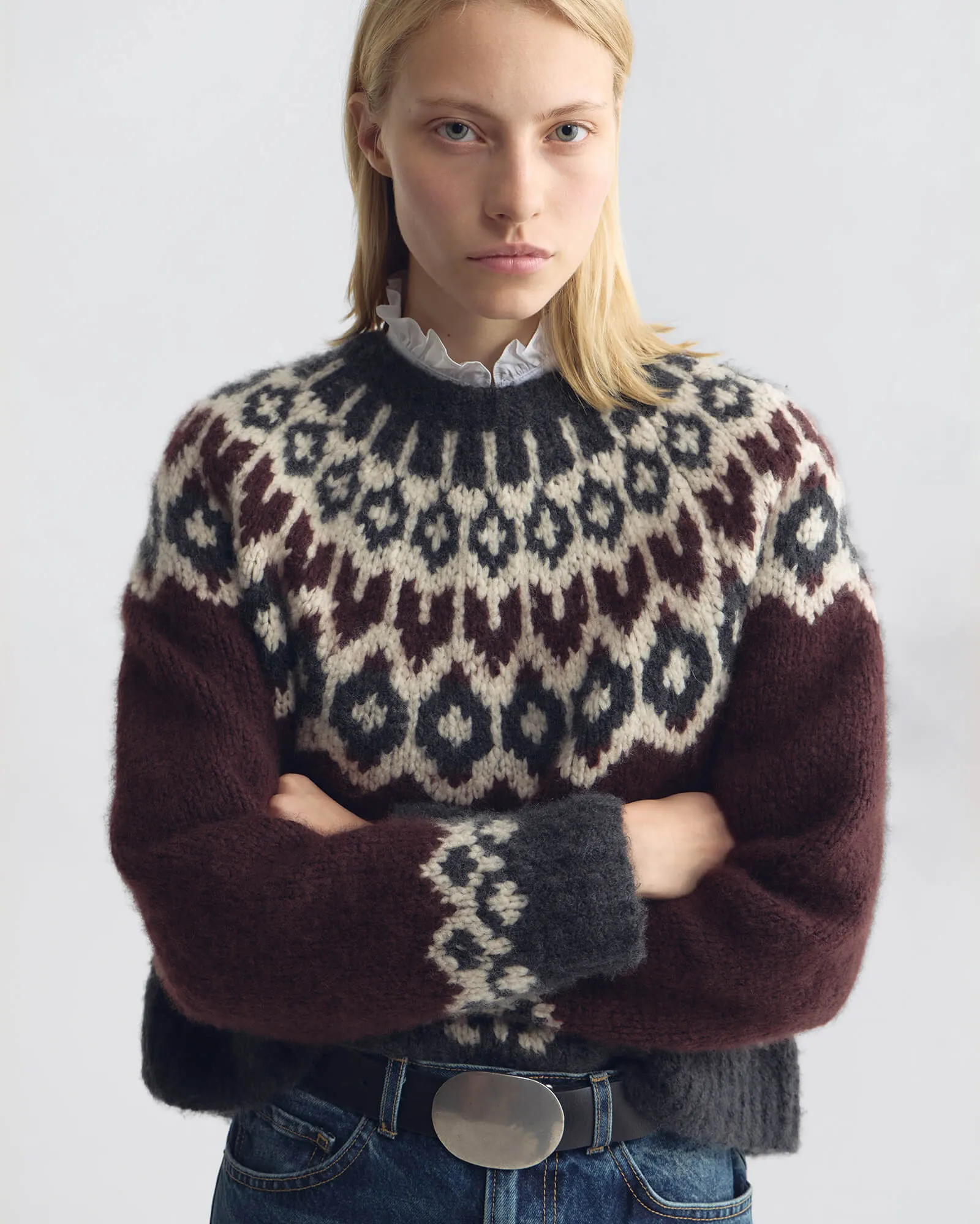 ISALINE FAIR ISLE SWEATER sold by Nili Lotan product image thumbnail 4