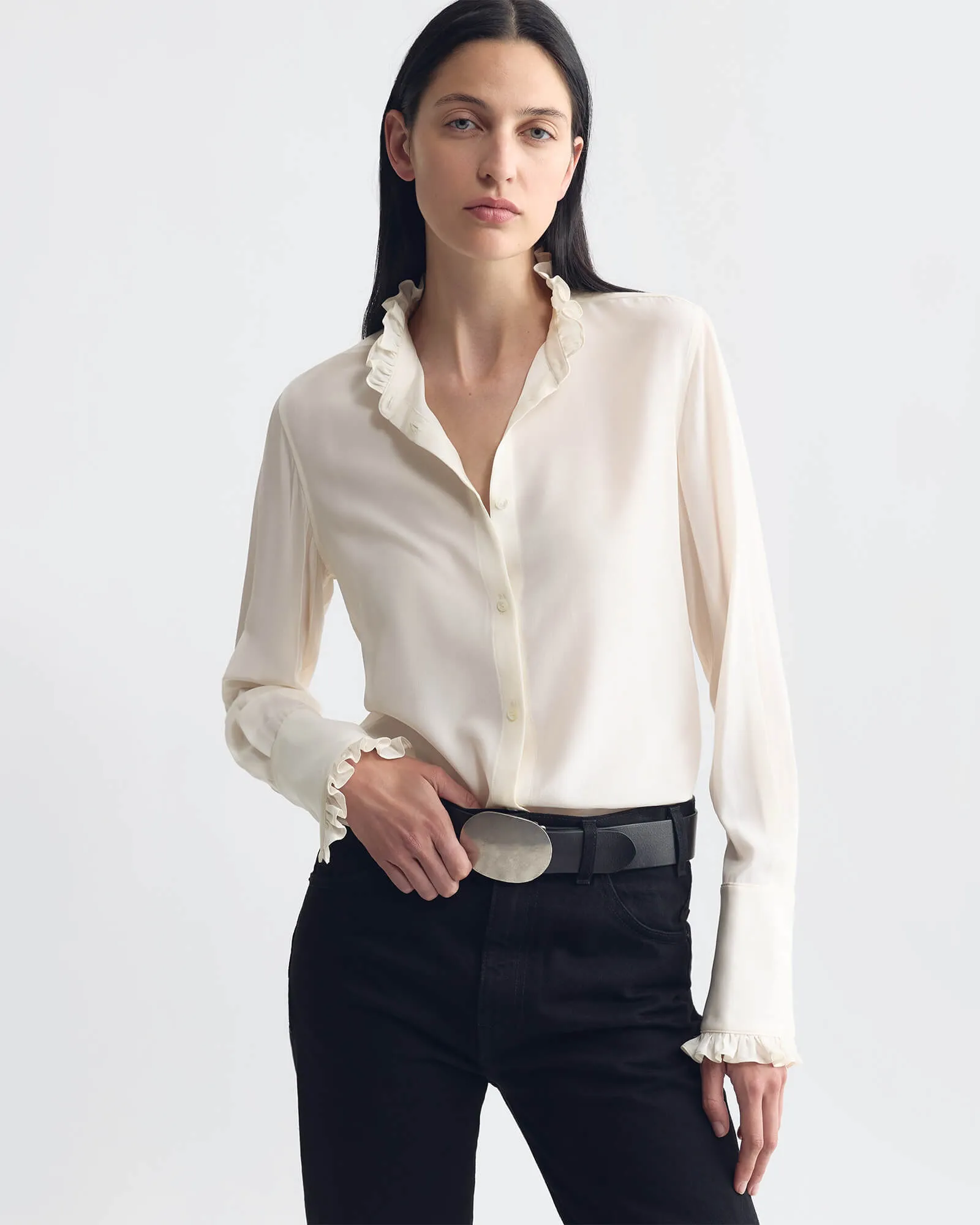 ELIO SILK SHIRT sold by Nili Lotan product image thumbnail 2