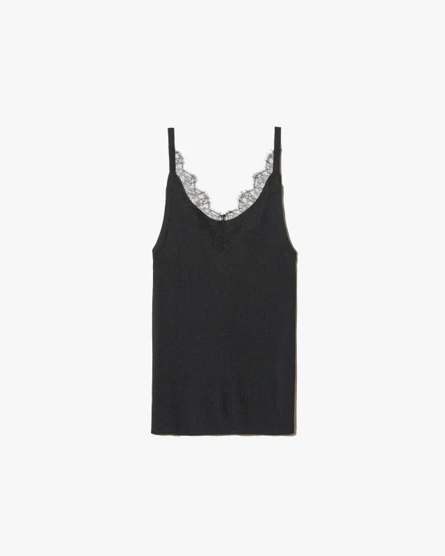ARONIA SWEATER SILK TANK made by Nili Lotan