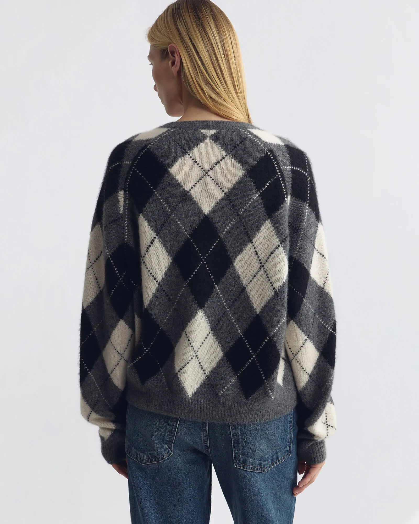 FERON ARGYLE SWEATER sold by Nili Lotan product image thumbnail 4