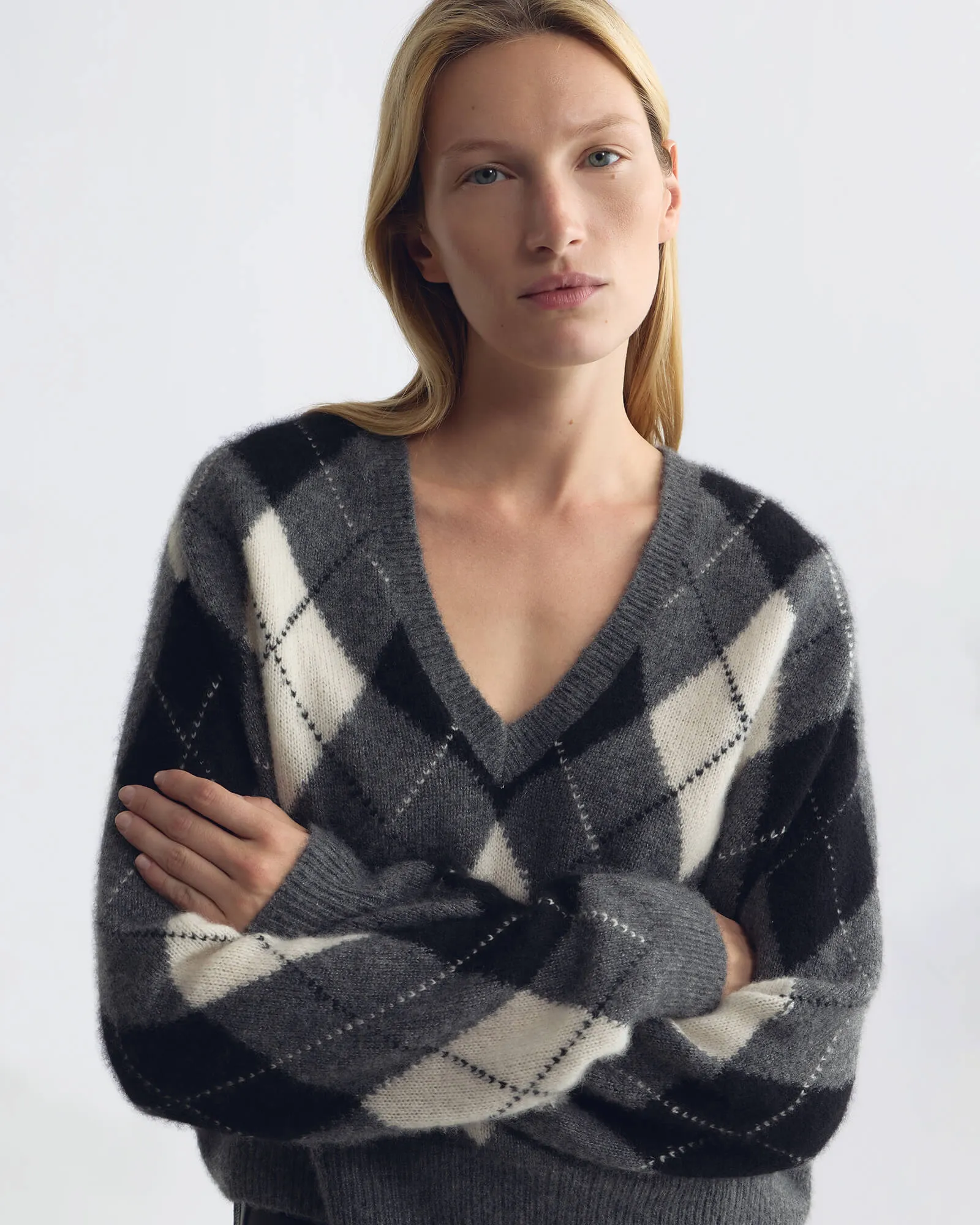 FERON ARGYLE SWEATER sold by Nili Lotan product image thumbnail 3