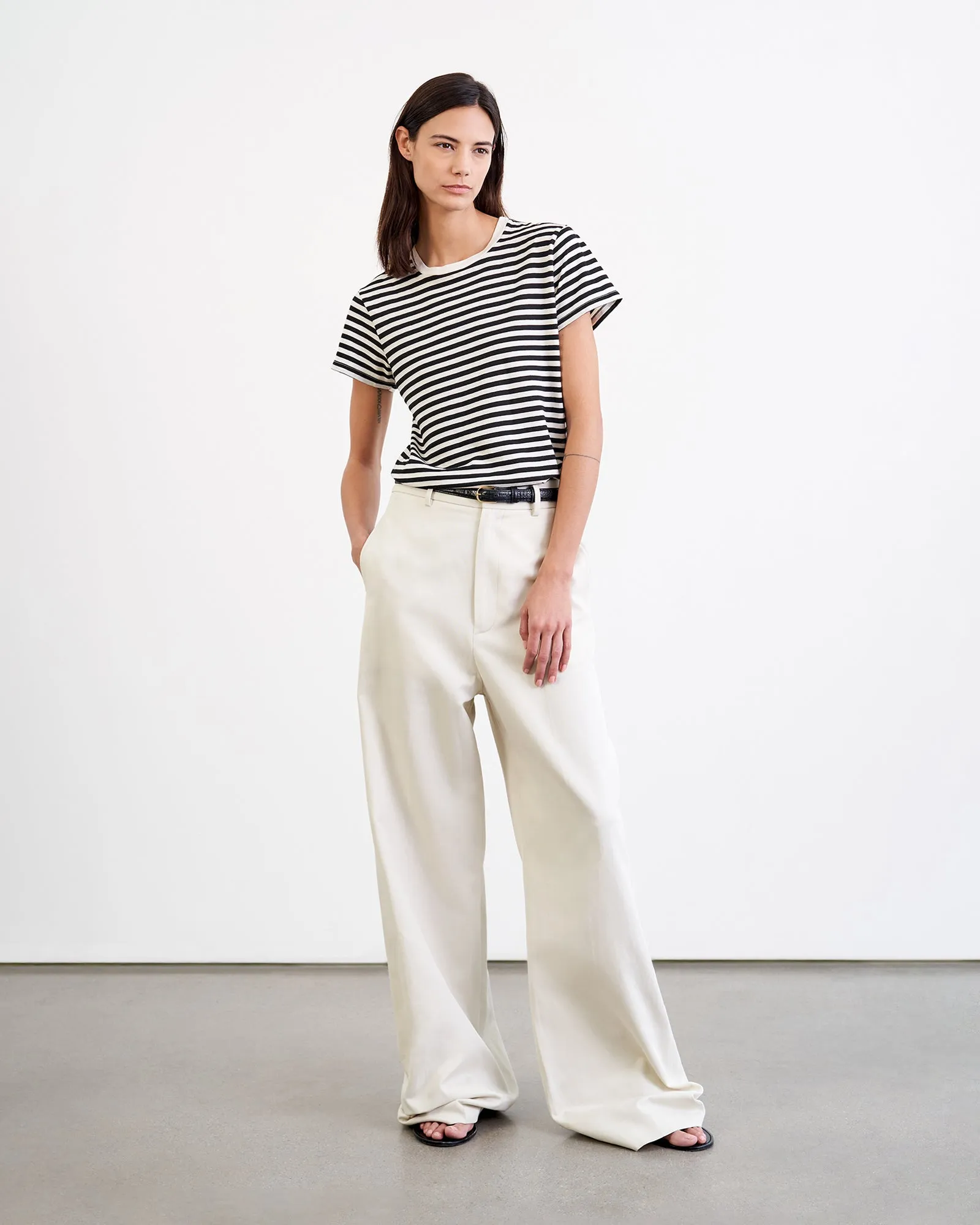 STRIPED LANA CREWNECK TEE sold by Nili Lotan product image thumbnail 3