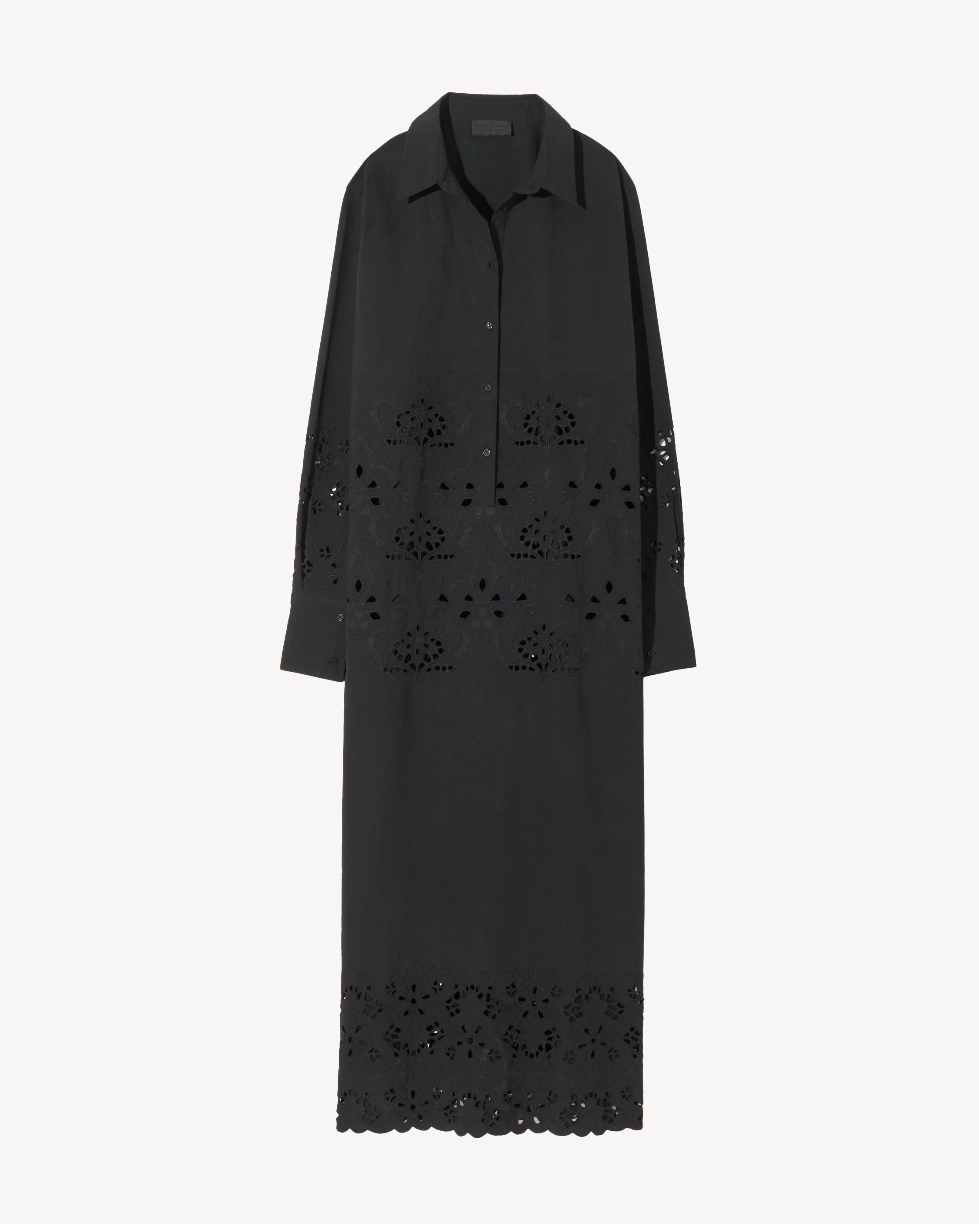 LOUANNE EMBROIDERED LONG POPLIN DRESS sold by Nili Lotan product image thumbnail 2