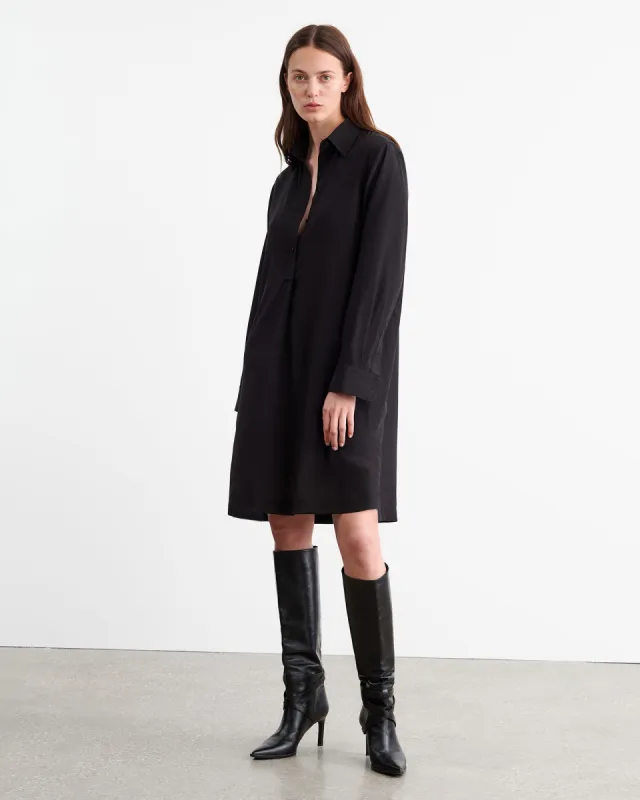ワンピース OSSOLA SILK MIDI DRESS Marella Ossola Crinkle Texture Crossover V-Neckline Cap