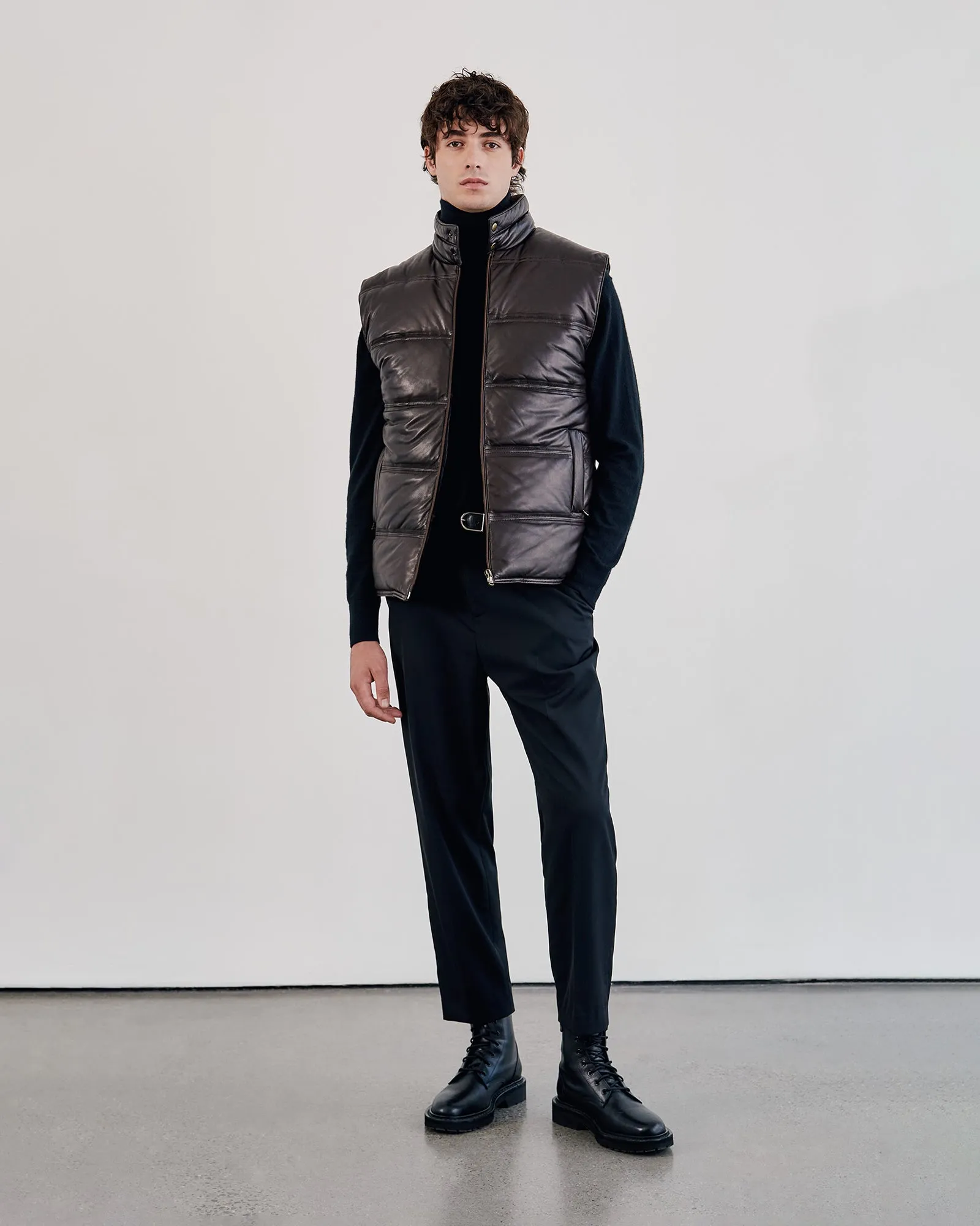 CORMAC LEATHER VEST sold by Nili Lotan