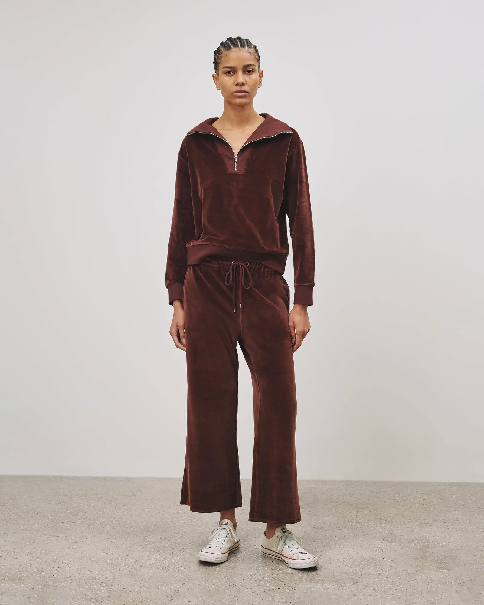 DAPHNE VELOUR WIDE LEG SWEATPANT sold by Nili Lotan