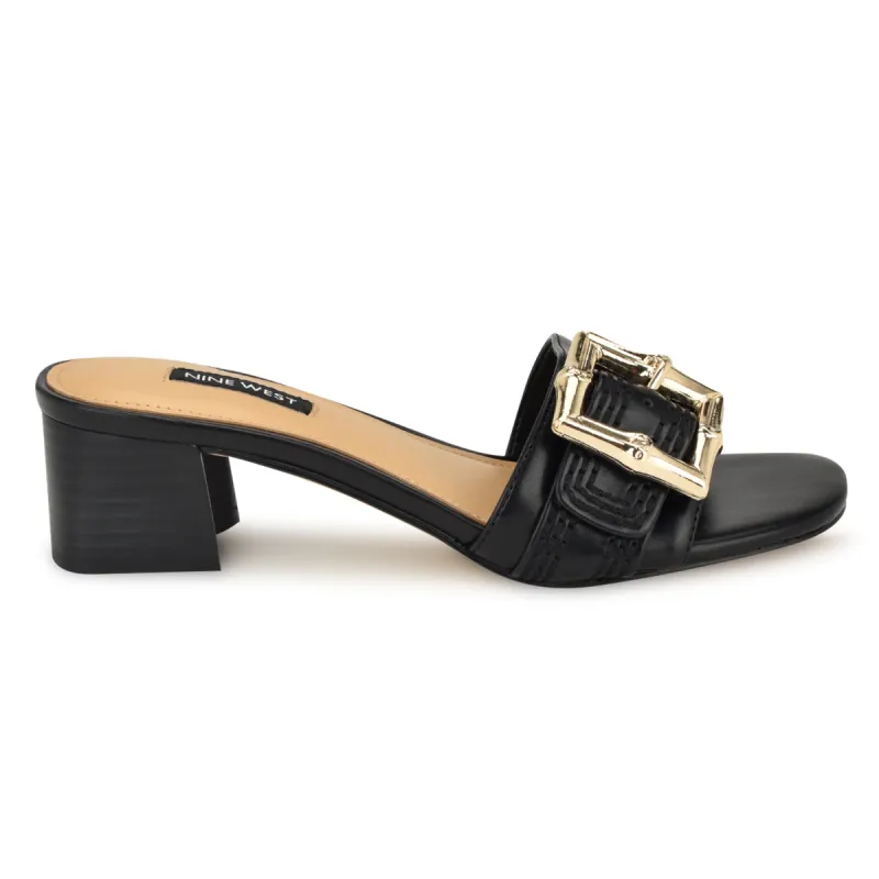 Garta Buckle Slide Sandals sold by Nine West