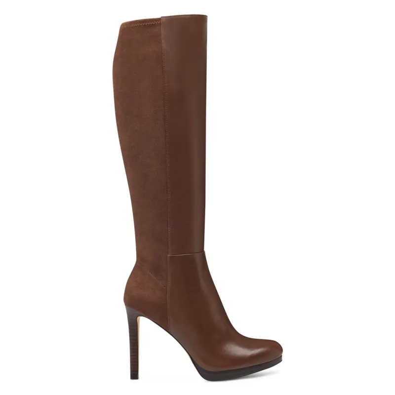 Quizme Platform Leather Boots sold by Nine West