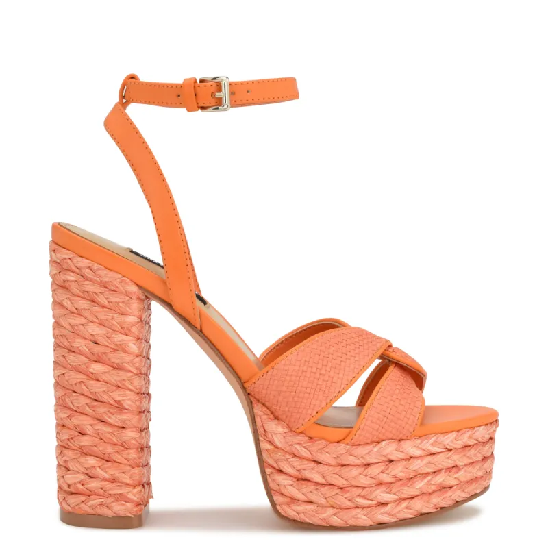 Hayya Woven Platform Sandals sold by Nine West