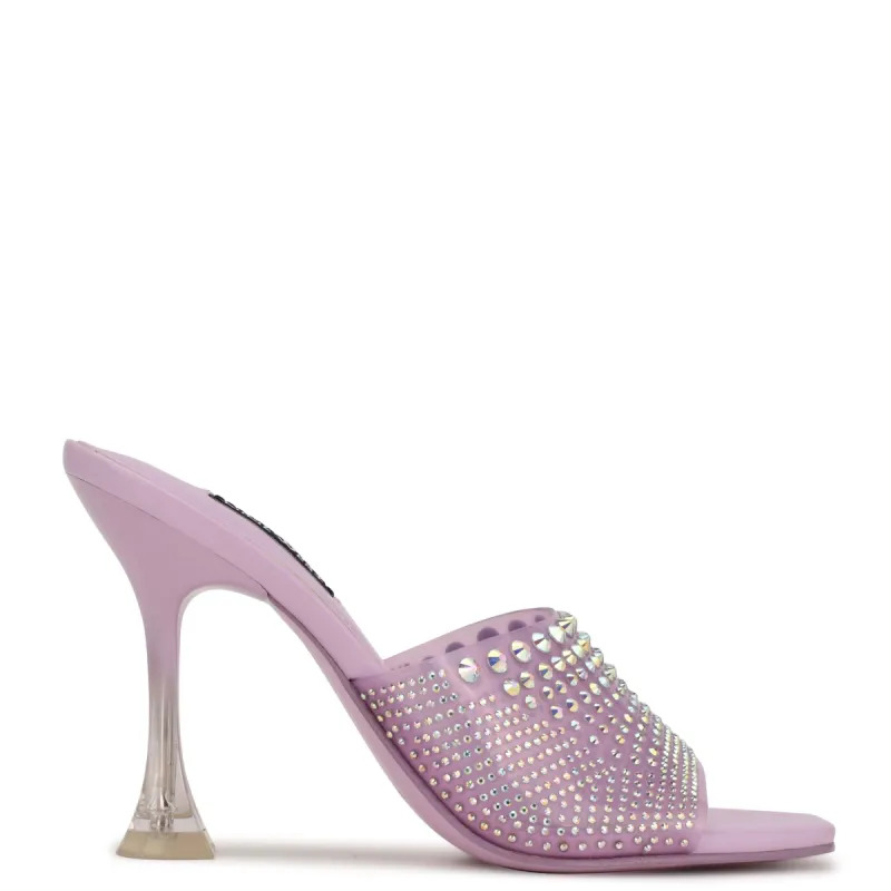 Ziptip Rhinestone Heeled Slide Sandals sold by Nine West