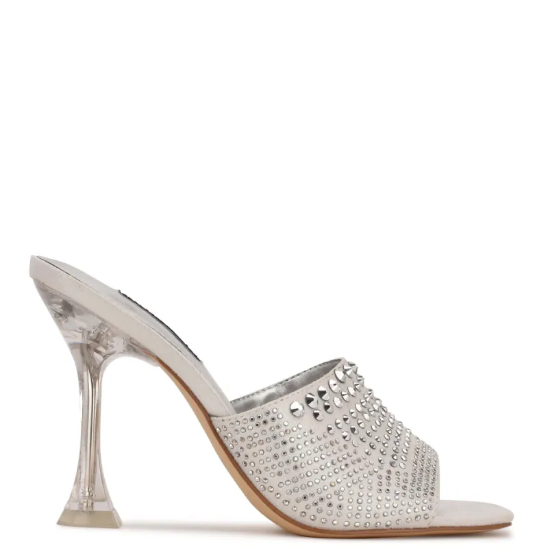Ziptip Rhinestone Heeled Slide Sandals sold by Nine West