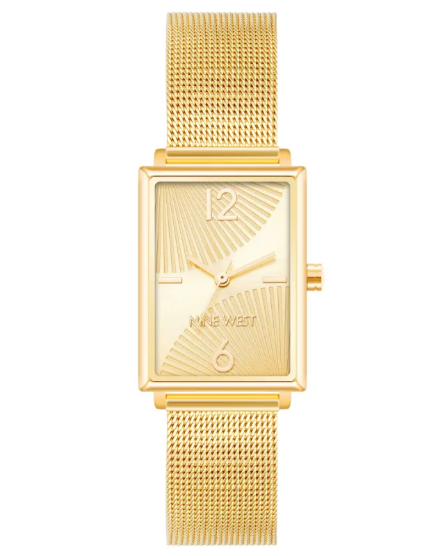 Textured Dial Mesh Bracelet Watch sold by Nine West