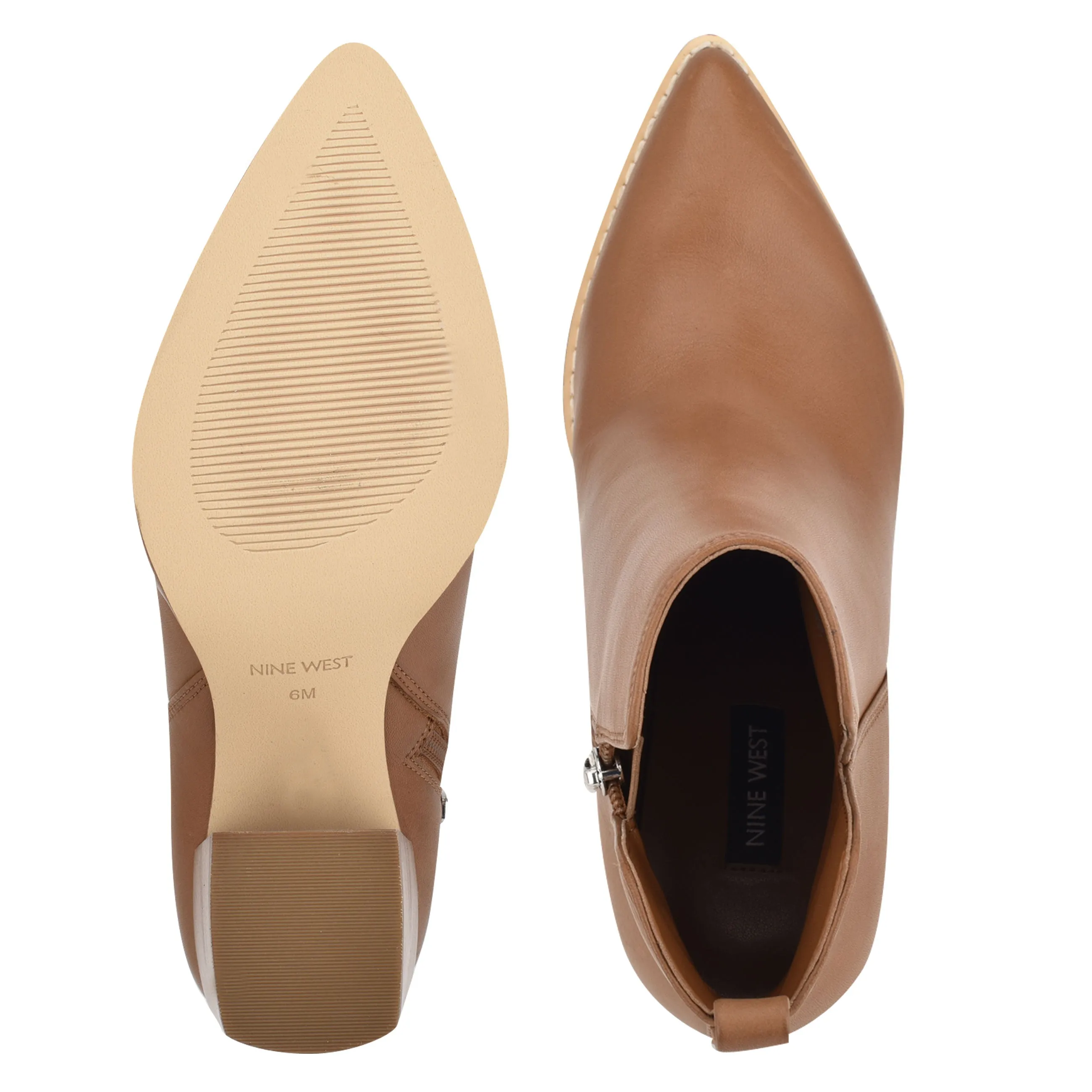 Birds Block Heel Leather Booties sold by Nine West product image thumbnail 5