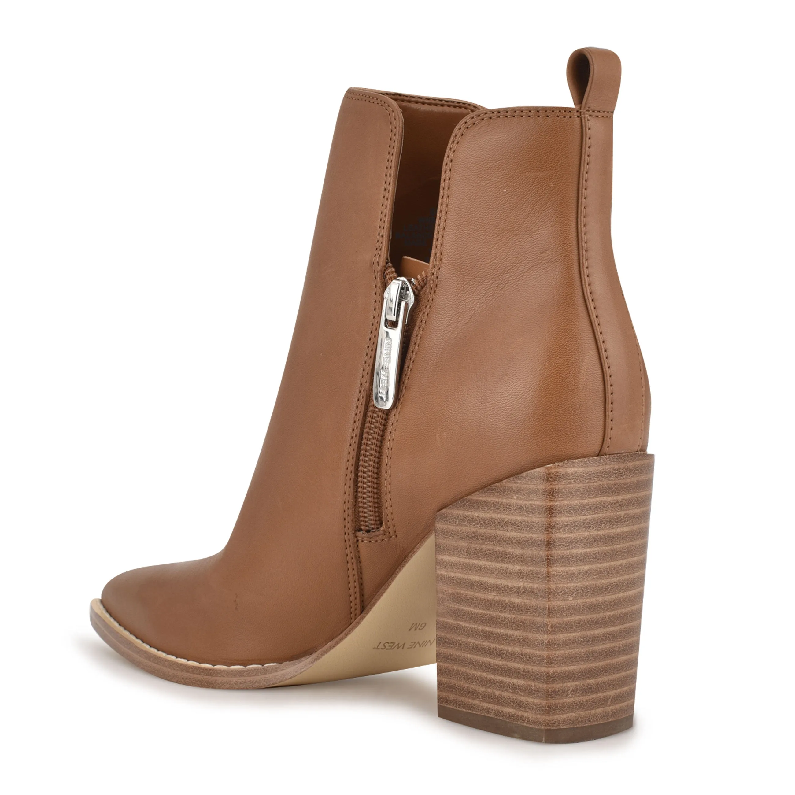 Birds Block Heel Leather Booties sold by Nine West product image thumbnail 3