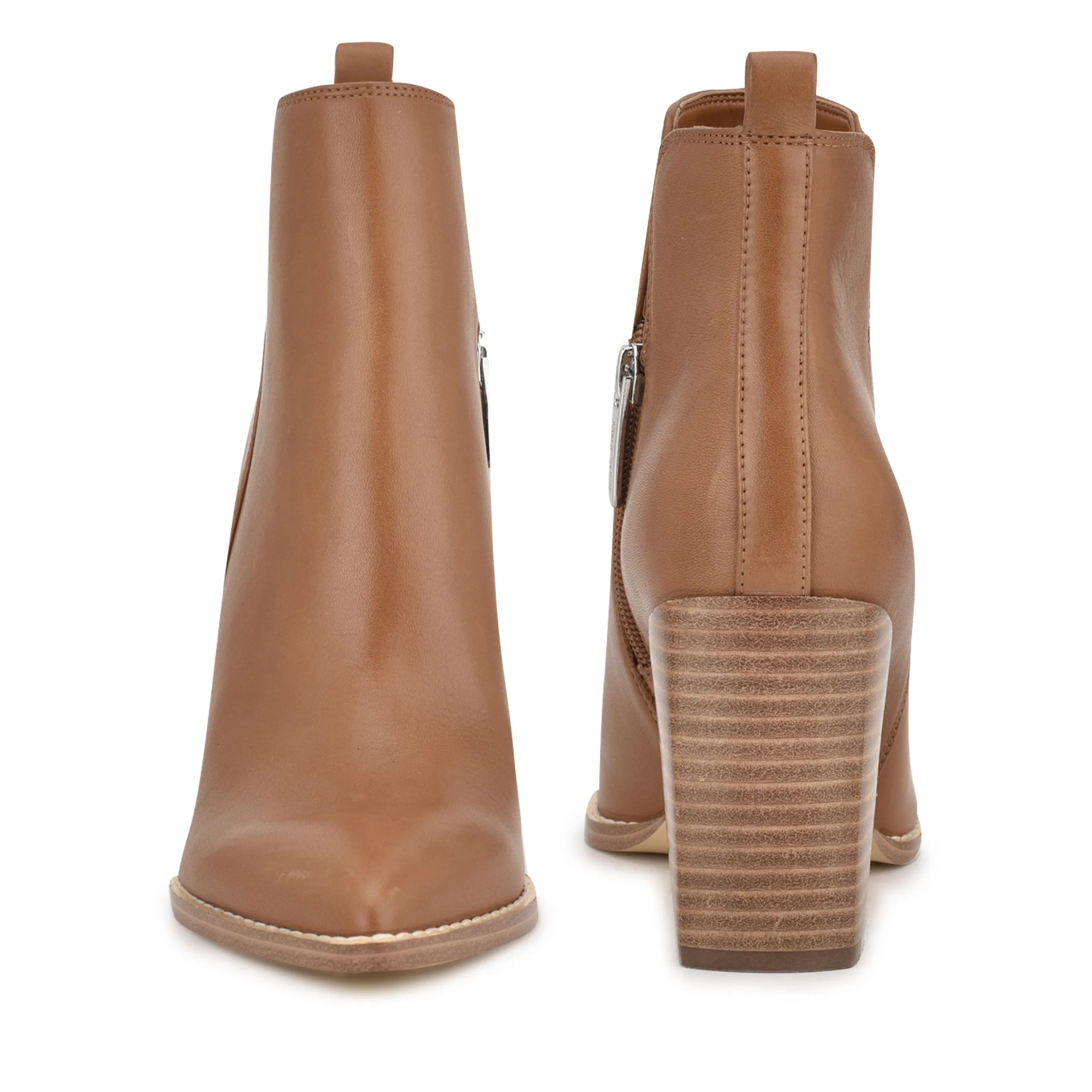 Birds Block Heel Leather Booties sold by Nine West product image thumbnail 4