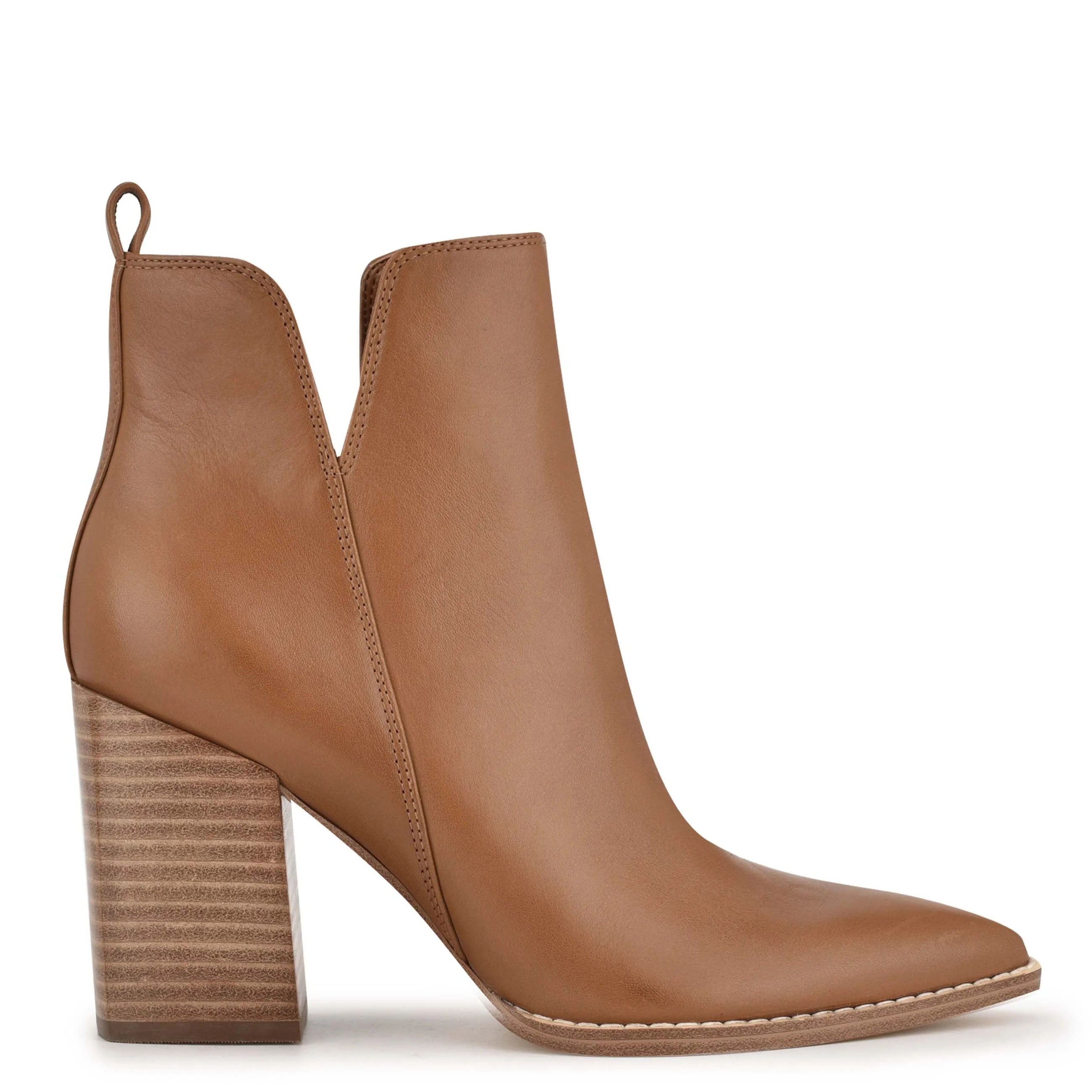 Birds Block Heel Leather Booties sold by Nine West