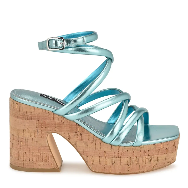 Corke Platform Wedge Strappy Sandals sold by Nine West