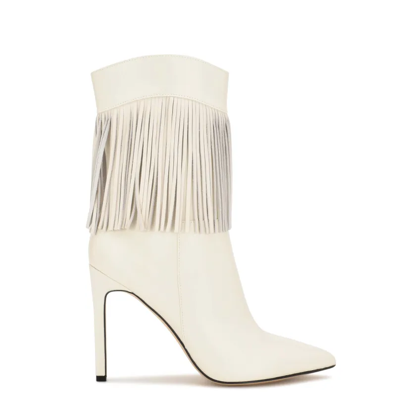 Tries Heeled Fringe Booties sold by Nine West