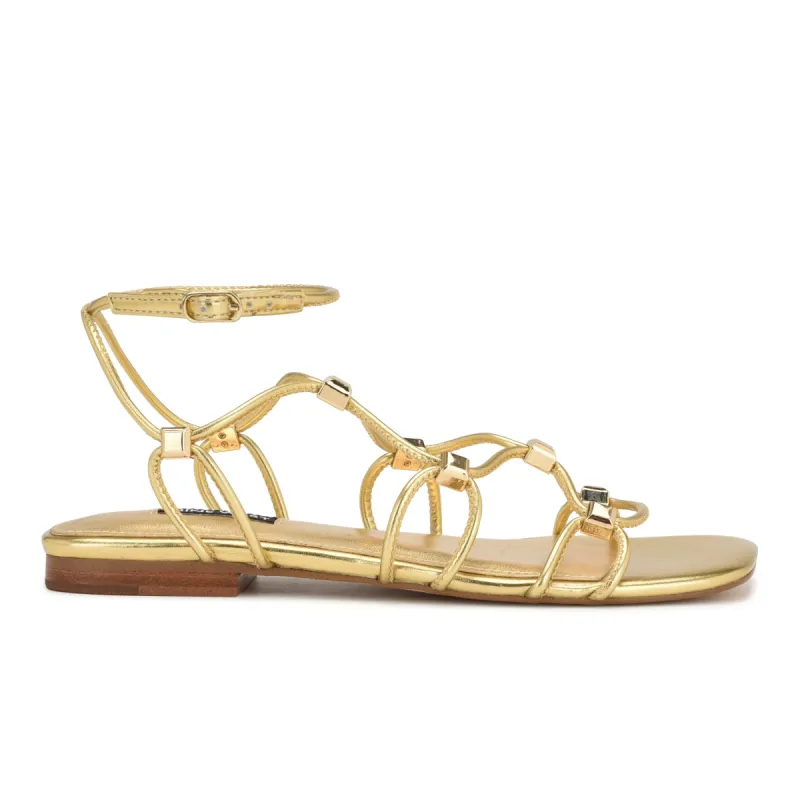 【関税・送料込】Flat Strappy Sandals Cins Toe Ring Flat Strappy Slide Sandals | Parallel