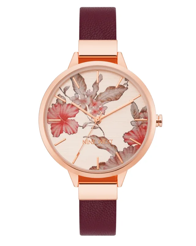 Floral Dial Strap Watch sold by Nine West