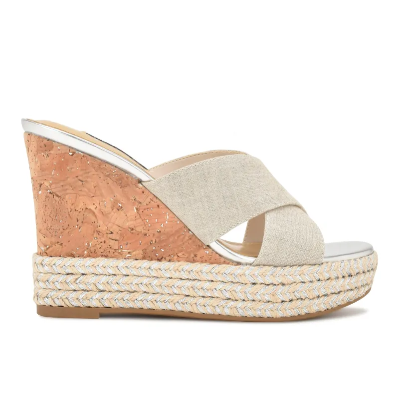 Hues Wedge Slide Sandals sold by Nine West