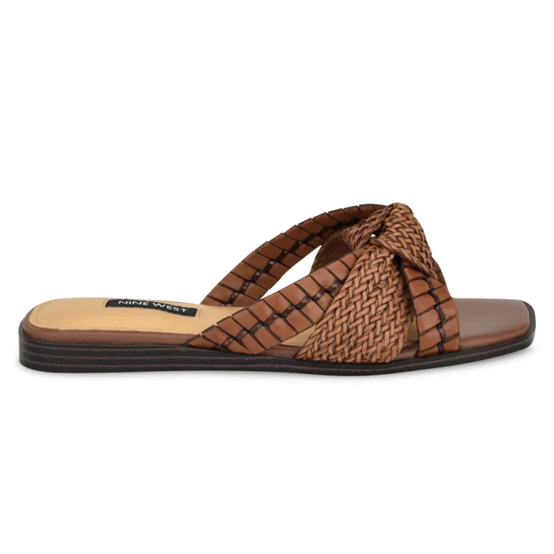 Olson Knotted Flat Slide Sandals sold by Nine West