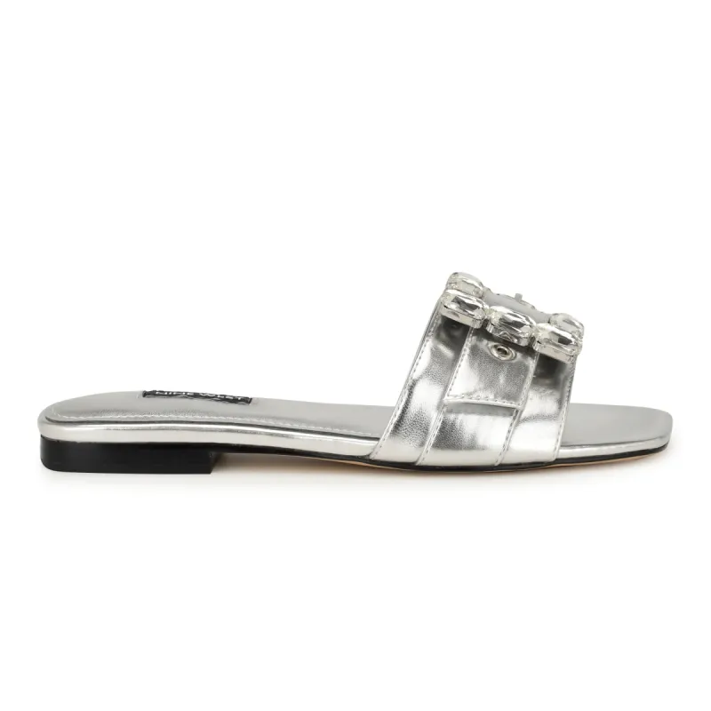 Matter Buckle Flat Sandals sold by Nine West