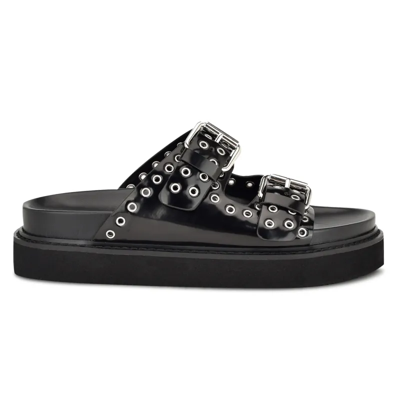 Eleny Buckle Slide Sandals sold by Nine West