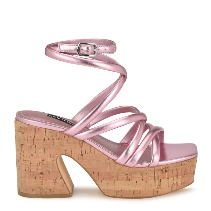 Corke Platform Wedge Strappy Sandals sold by Nine West