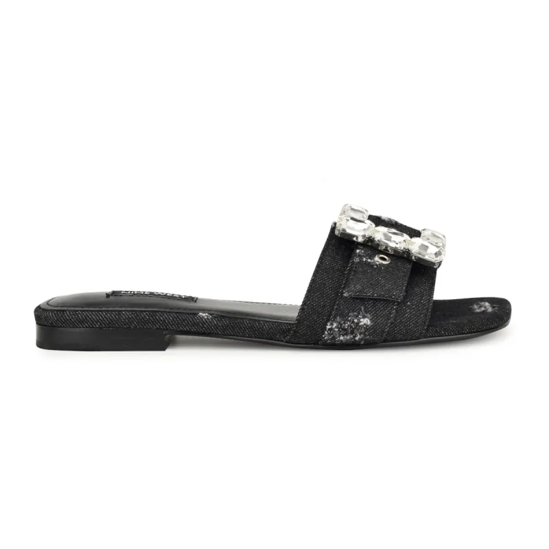 Matter Buckle Flat Sandals sold by Nine West