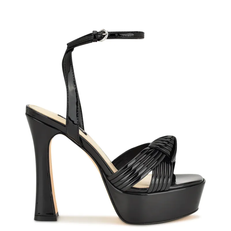 Irna Platform Ankle Strap Knotted Sandals sold by Nine West