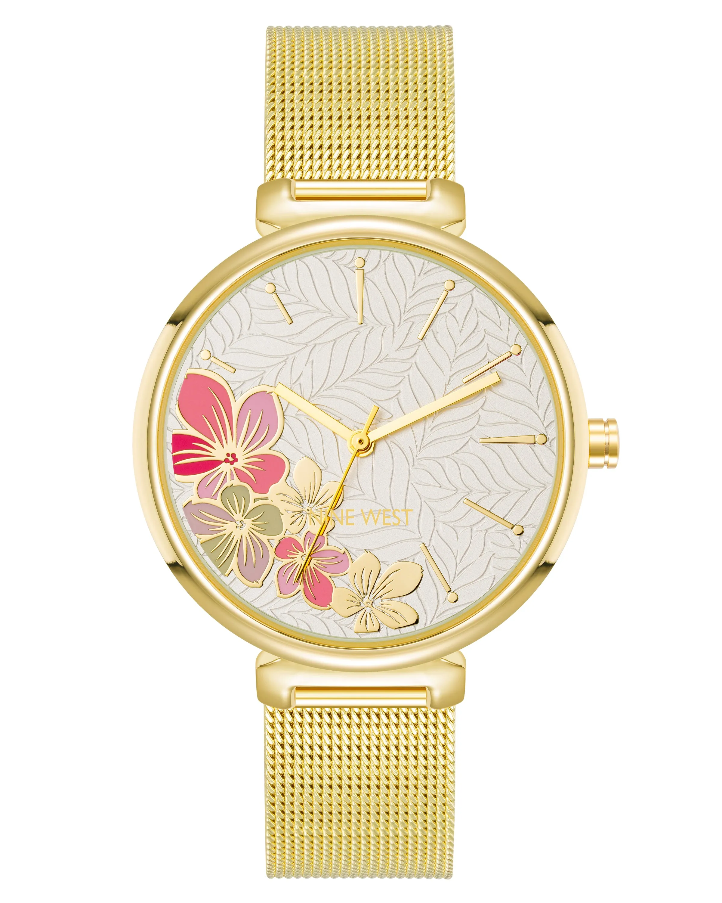 Floral Dial Mesh Bracelet Watch sold by Nine West