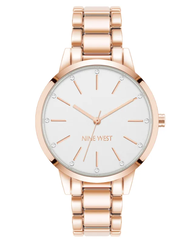 Crystal Accented Bracelet Watch sold by Nine West