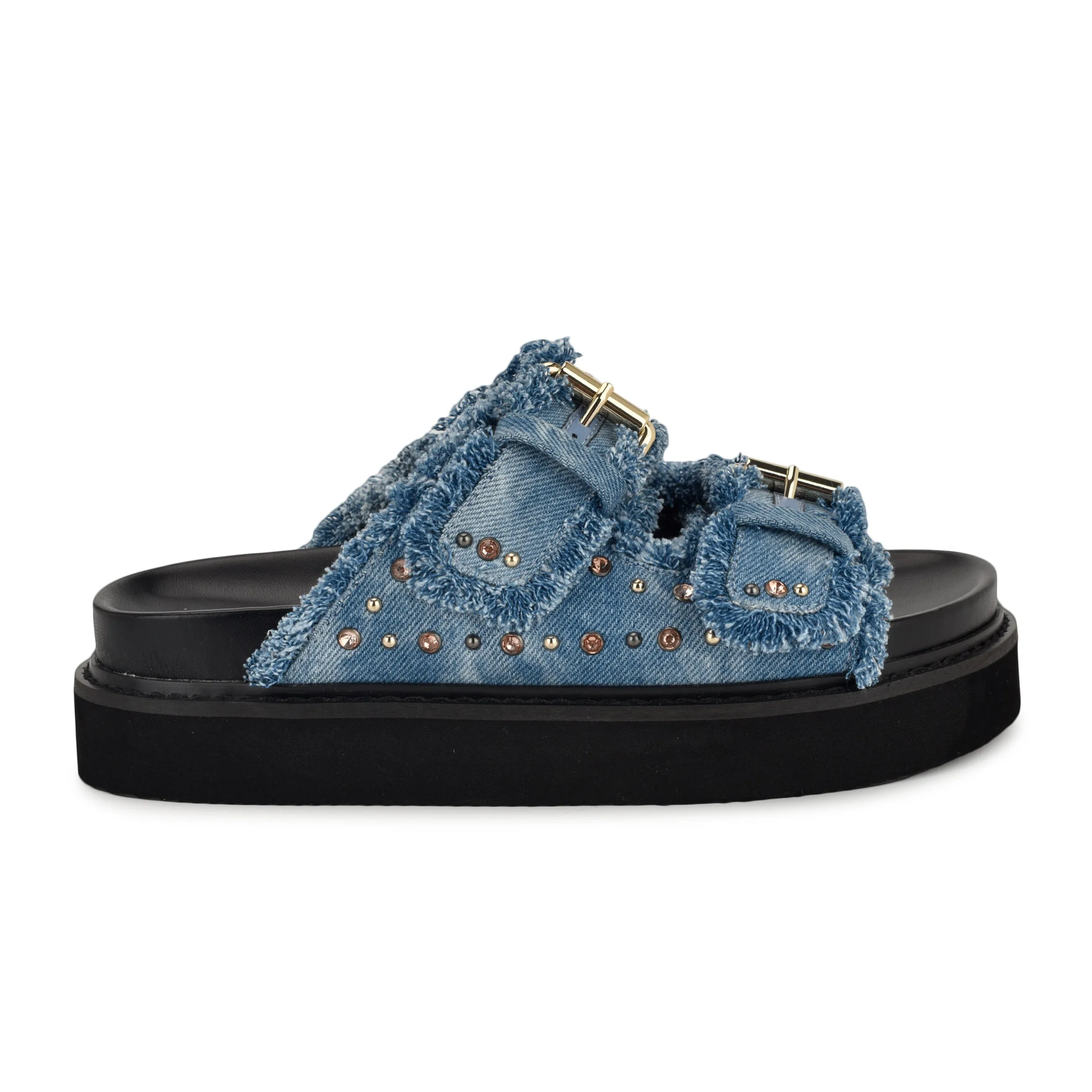 Eleny Buckle Slide Sandals sold by Nine West