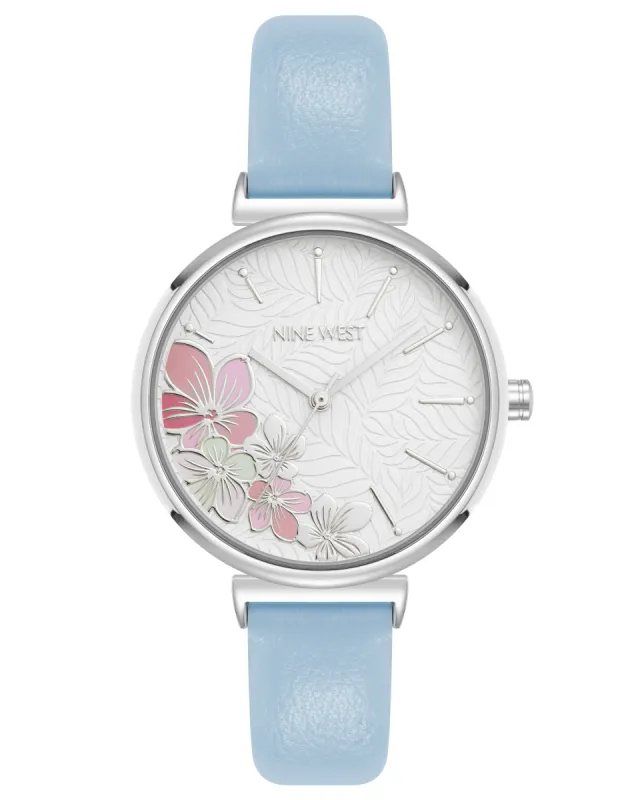 Pink Floral Dial Strap Watch sold by Nine West
