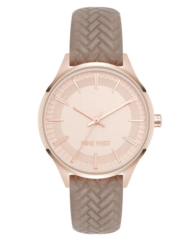 Chevron Pattern Strap Watch sold by Nine West