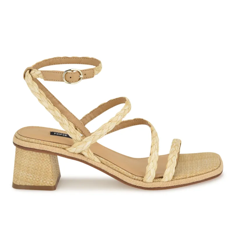 Emolly Raffia Block Heel Sandals sold by Nine West