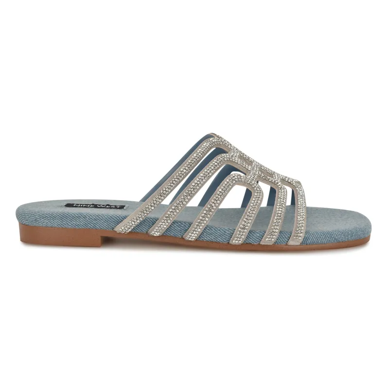 Timy Embellished Flat Sandals sold by Nine West