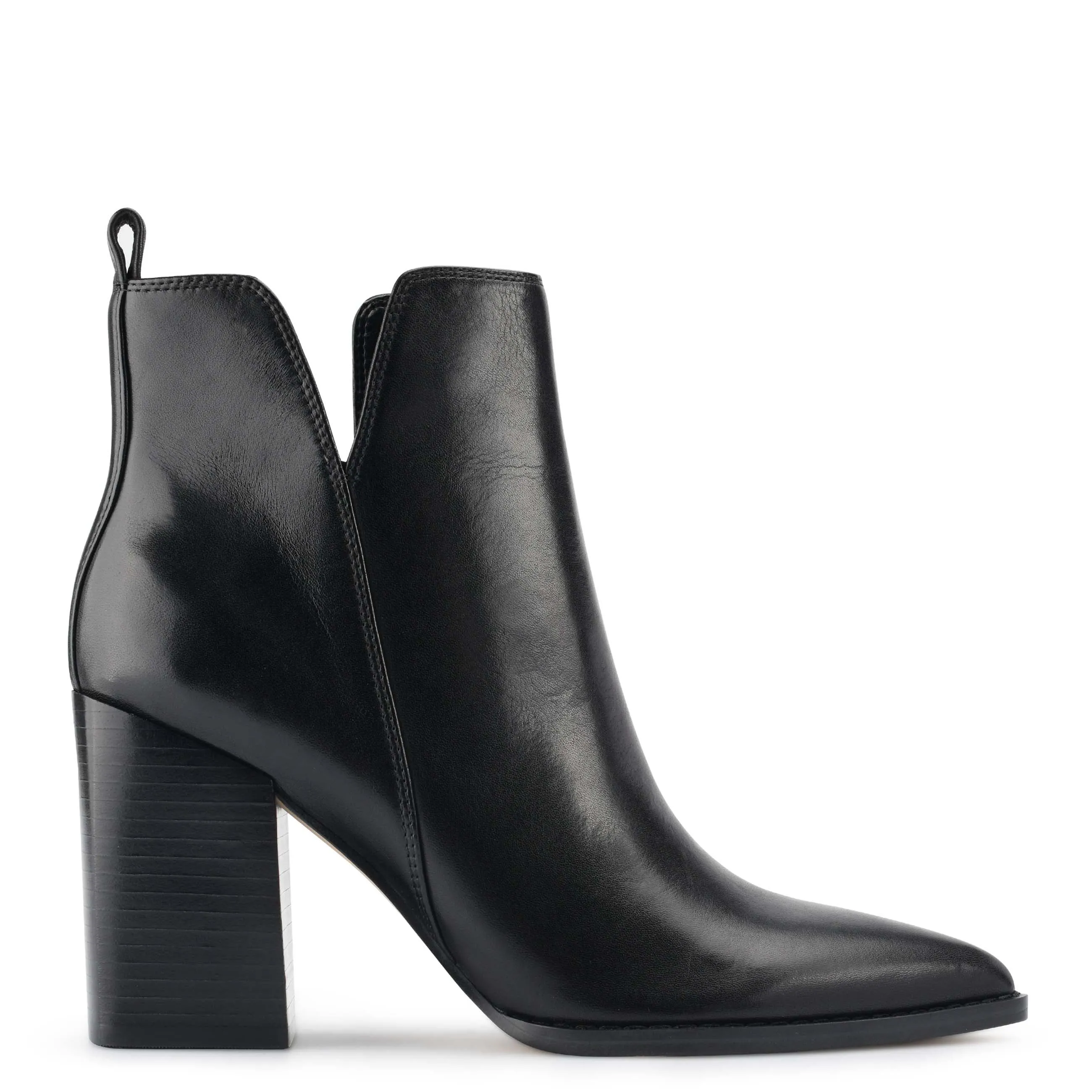 Birds Block Heel Leather Booties sold by Nine West