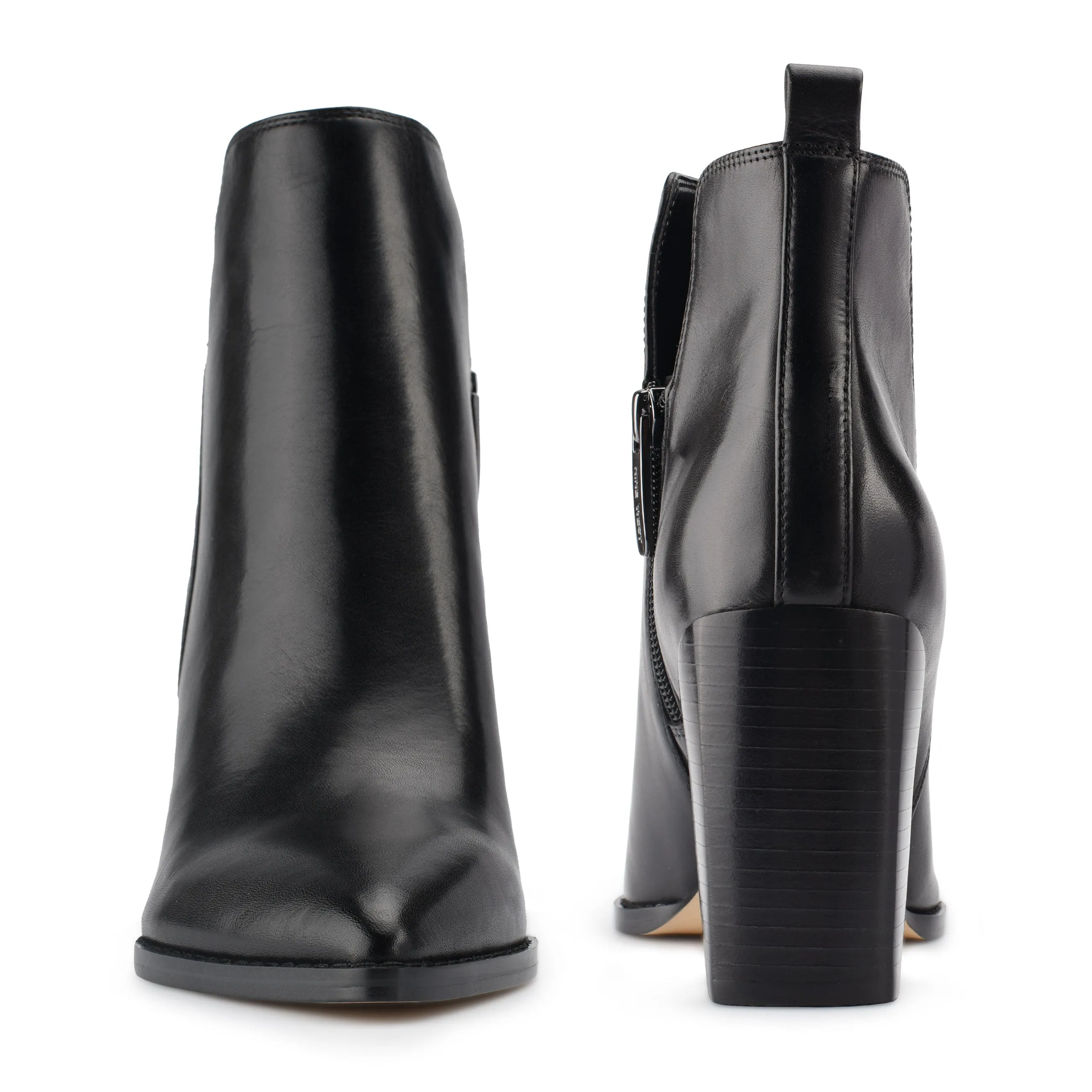 Birds Block Heel Leather Booties sold by Nine West product image thumbnail 4