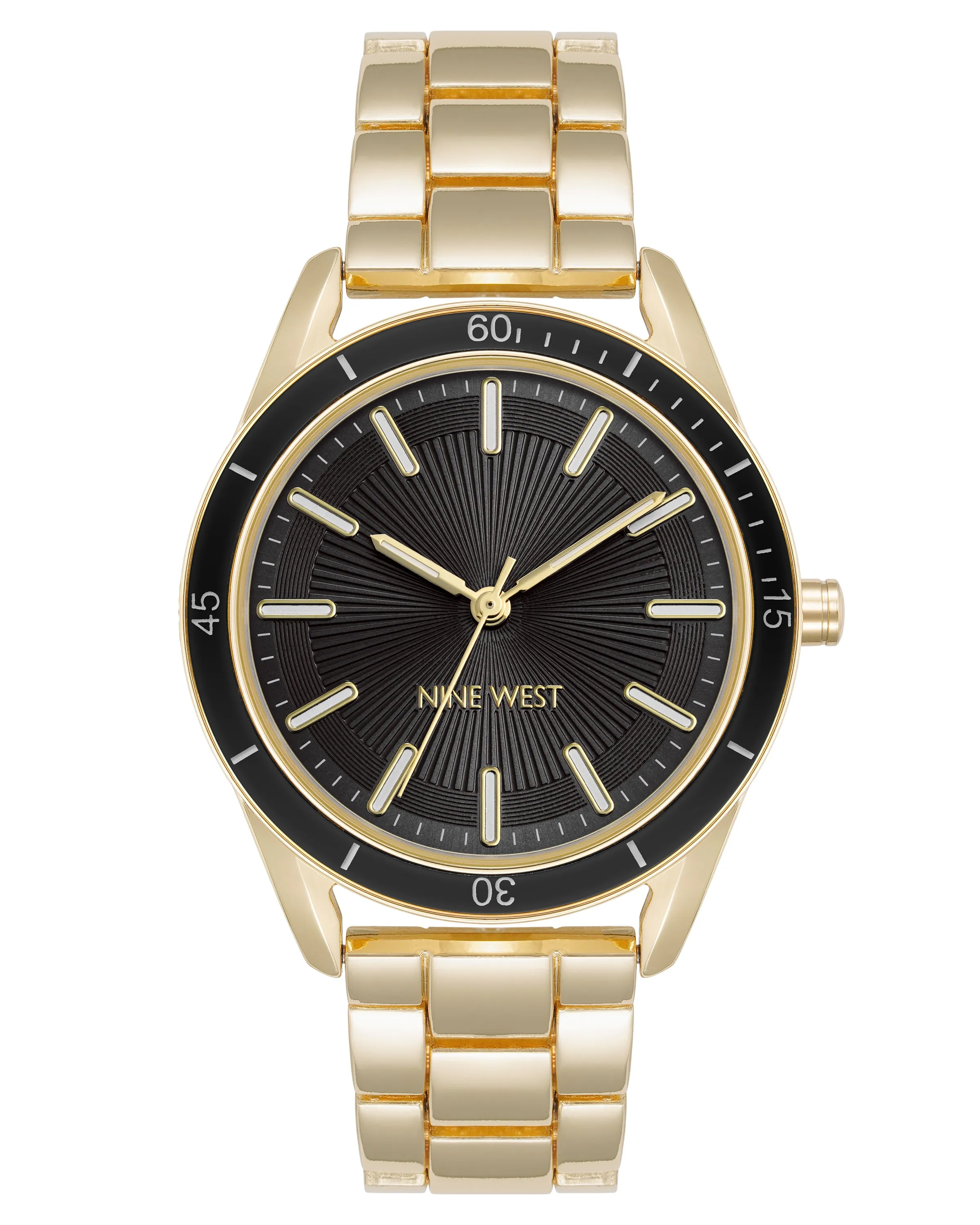 Black Bezel Bracelet Watch sold by Nine West
