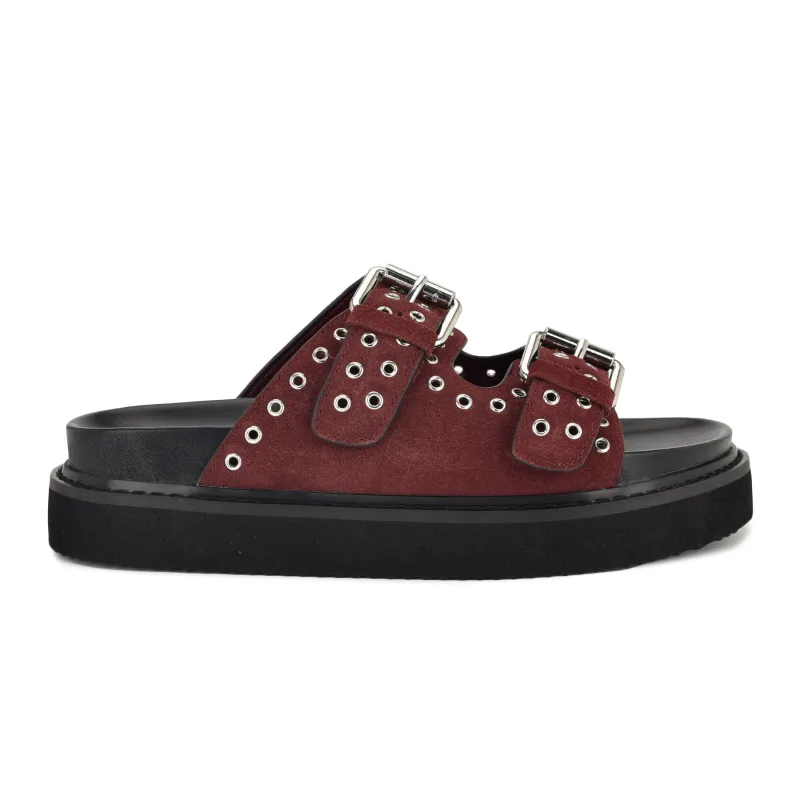Eleny Buckle Slide Sandals sold by Nine West