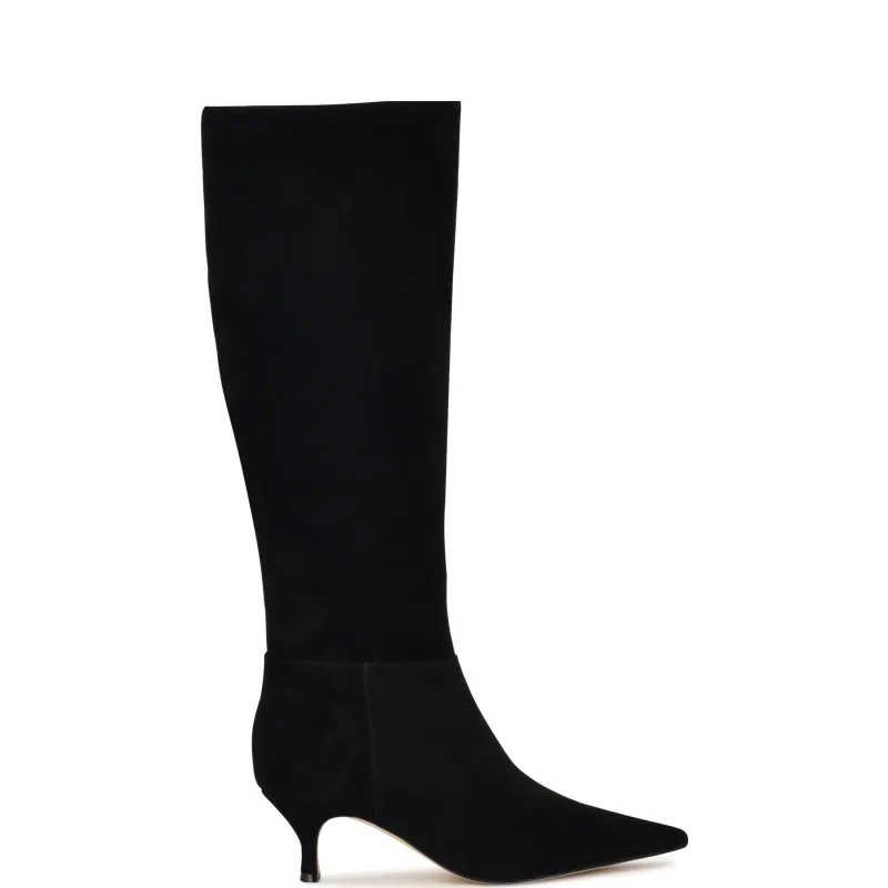 Somas Kitten Heel Knee High Leather Boots sold by Nine West