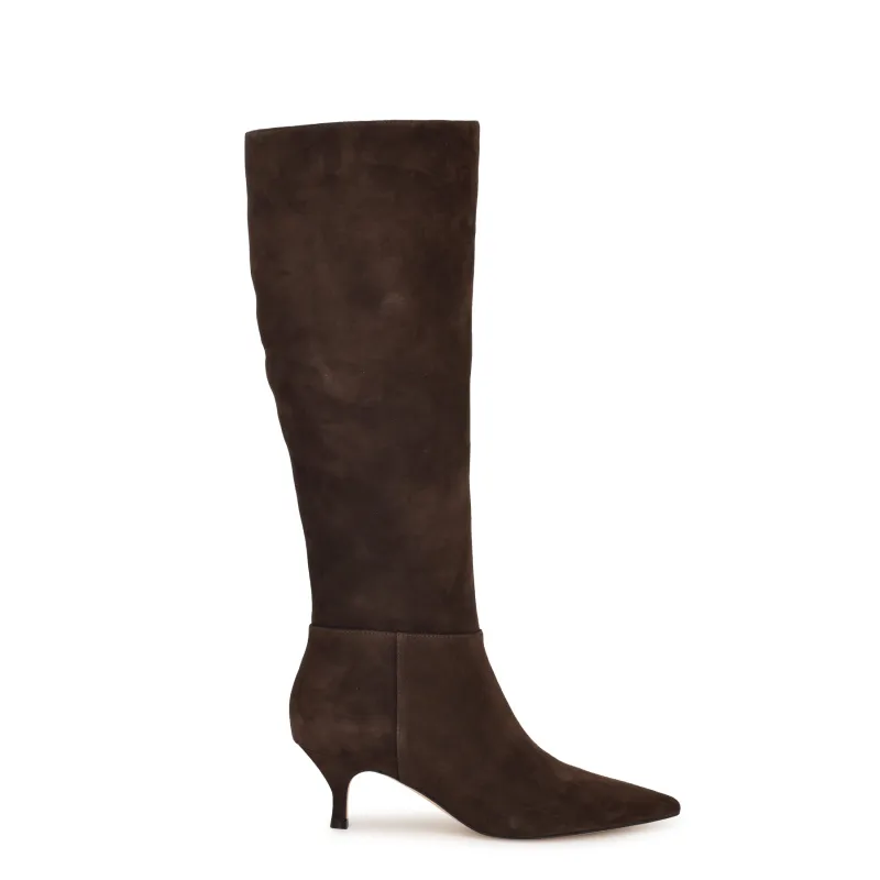 Somas Kitten Heel Knee High Leather Boots sold by Nine West