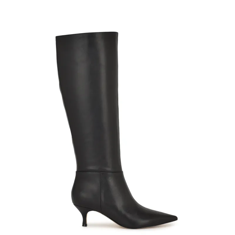 Somas Kitten Heel Knee High Leather Boots sold by Nine West